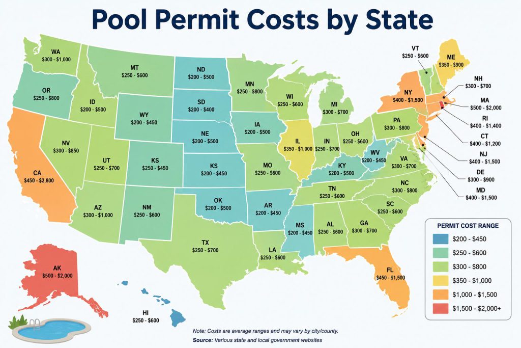 Pool Permit Costs by State